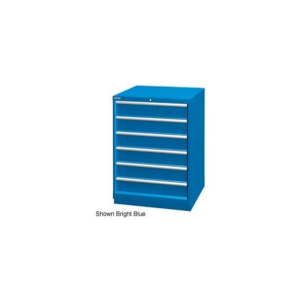Lista International Lista 28-1/4"W Drawer Cabinet, 6 Drawer, 72 Compart - Bright Blue, Individual Lock XSSC0900-0605BBRG - main